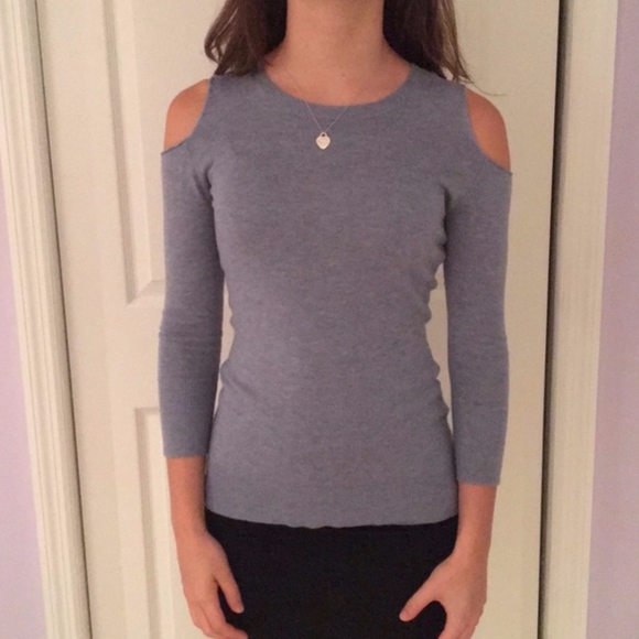 Tahari Knit Cold Shoulder Sweater - Picture 1 of 4